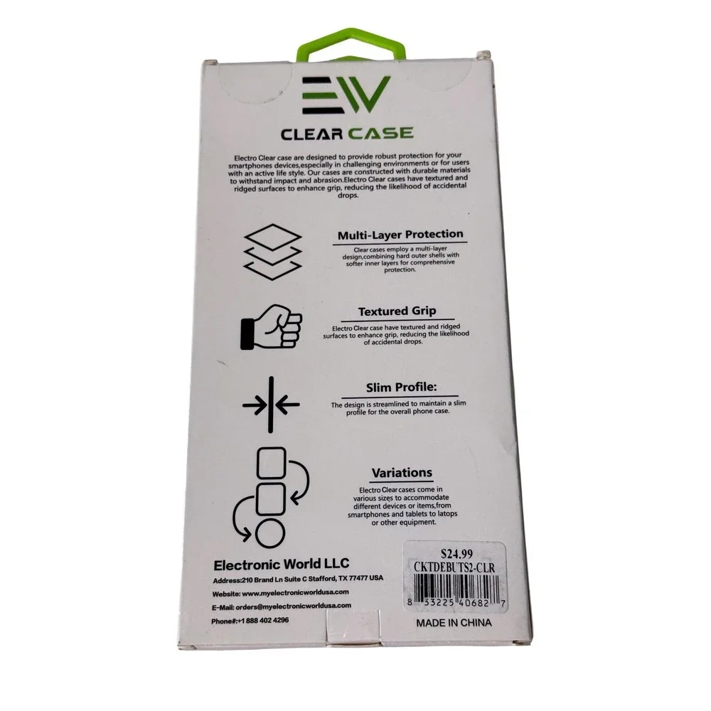 Electronic World Clear Case for Cricket Debut S2 13ft Drop Protection CKTDEBUTS - Picture 2 of 2